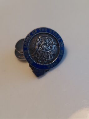 Grand Lodge of the State of NY Masonic Pin Enamel Sterling Silver Vintage Rare!